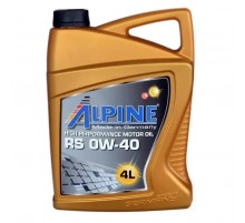 Моторное масло Alpine 0W-40 RS 4л (0225-4)