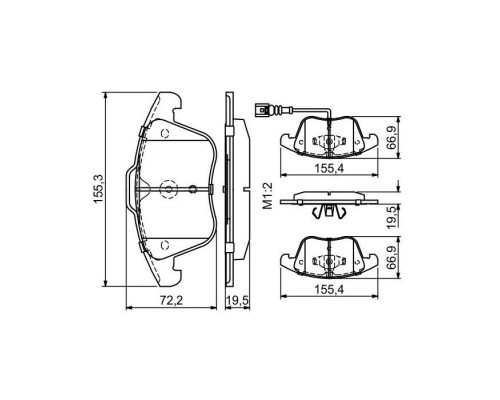 Тормозные колодки Bosch 0 986 494 372
