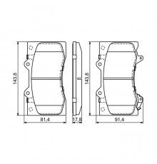 Гальмівні колодки Bosch 0 986 494 693