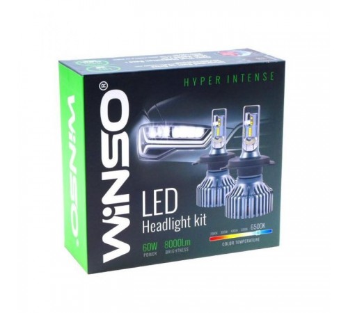 Автолампа WINSO LED H4 12/24V 60Вт 8000Лм. (798400) Автолампа WINSO LED H4 12/24V 60Вт 8000Лм. (798400)