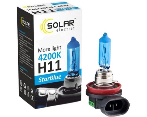Автолампа SOLAR H11 12V 55W PGJ19-2 StarBlue 4200K (1281) Автолампа SOLAR H11 12V 55W PGJ19-2 StarBlue 4200K (1281)