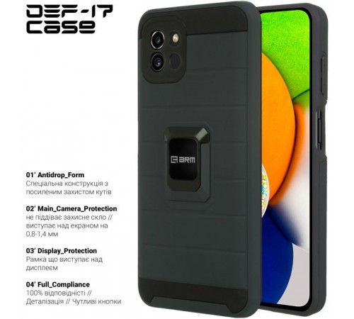 Чохол до мобільного телефона Armorstandart DEF17 case Samsung A03 (A035) Black (ARM61350) Чохол до мобільного телефона Armorstandart DEF17 case Samsung A03 (A035) Black (ARM61350)