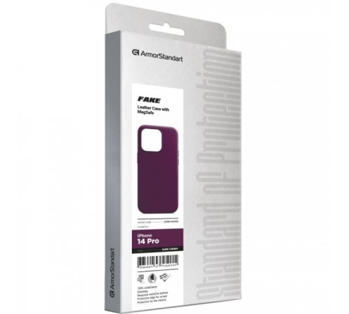 Чохол до мобільного телефона Armorstandart FAKE Leather Case Apple iPhone 14 Pro Dark Cherry (ARM64398) Чохол до мобільного телефона Armorstandart FAKE Leather Case Apple iPhone 14 Pro Dark Cherry (ARM64398)