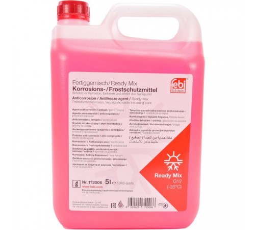 Антифриз Febi G12 5л червоний-35C (172006FE) Антифриз Febi G12 5л червоний-35C (172006FE)