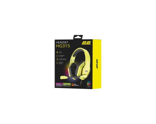 Навушники 2E Gaming HG315 RGB USB 7.1 Yellow (2E-HG315YW-7.1) Навушники 2E Gaming HG315 RGB USB 7.1 Yellow (2E-HG315YW-7.1)