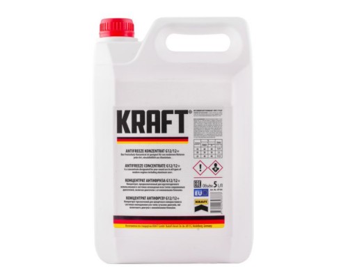 Антифриз KRAFT G12/G12+ (червоний) 5л (KF104) Антифриз KRAFT G12/G12+ (червоний) 5л (KF104)