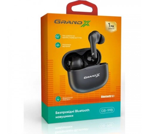 Наушники Grand-X GB-99B Black (GB-99B) Наушники Grand-X GB-99B Black (GB-99B)