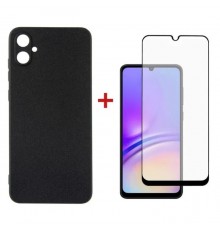 Чехол для мобильного телефона Dengos Kit для Samsung Galaxy A05 (A055) case + glass (Black) (DG-KM-07)