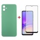 Чехол для мобильного телефона Dengos Kit для Samsung Galaxy A05 (A055) case + glass (Mint) (DG-KM-08)