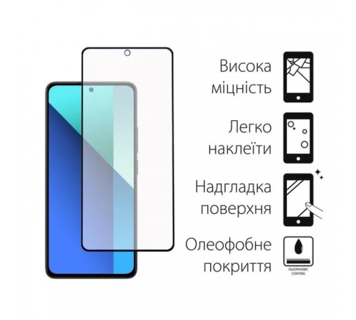 Чехол для мобильного телефона Dengos Kit for Xiaomi Redmi Note 13 4G case + glass (Black) (DG-KM-66)