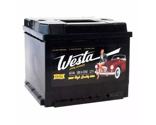 Акумулятор автомобільний Westa 6CT-60 А (1) Pretty Powerful Акумулятор автомобільний Westa 6CT-60 А (1) Pretty Powerful