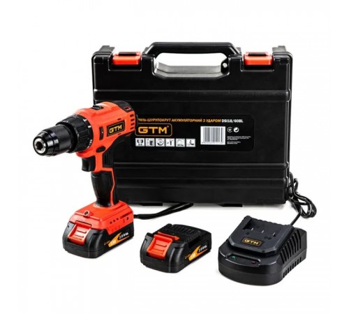 Шуруповерт GTM DSI18/60BL с ударом, 18V, 60Нм, 2x2Ah (DSI18/60BL) Шуруповерт GTM DSI18/60BL с ударом, 18V, 60Нм, 2x2Ah (DSI18/60BL)