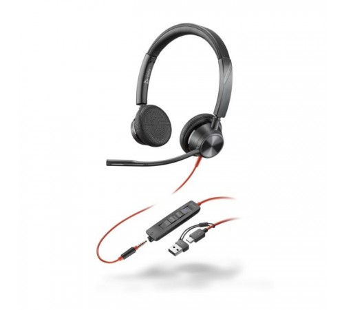 Навушники Poly Poly Blackwire 3325-M USB-A/USB-C Black (8X222AA)
