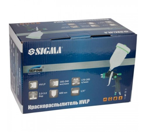 Фарбопульт Refine HVLP 1.8мм, 170-285л/мин, 2-3бар, в/б 600мл (6812381) Фарбопульт Refine HVLP 1.8мм, 170-285л/мин, 2-3бар, в/б 600мл (6812381)