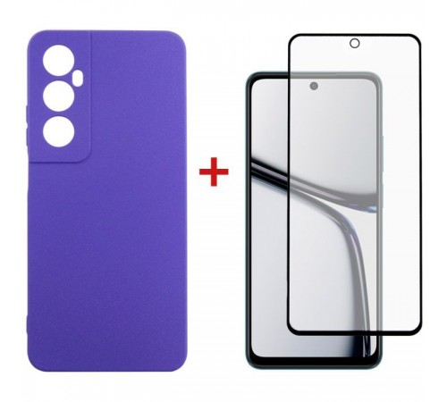 Чохол до мобільного телефона Dengos Realme C65 + Glass Purple (DG-KM-95) Чохол до мобільного телефона Dengos Realme C65 + Glass Purple (DG-KM-95)
