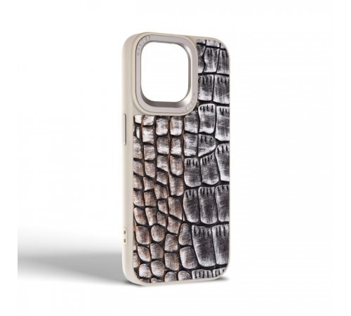 Чохол до мобільного телефона Harder Glamorous Croco Apple iPhone 14 Pro Max Grey Gold (ARM76774)