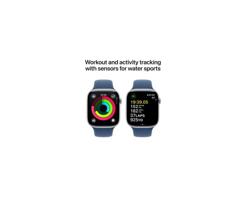 Смарт-годинник Apple Watch Series 10 GPS 46mm Silver Aluminium Case with Denim Sport Band - S/M (MWWL3QH/A) Смарт-годинник Apple Watch Series 10 GPS 46mm Silver Aluminium Case with Denim Sport Band - S/M (MWWL3QH/A)