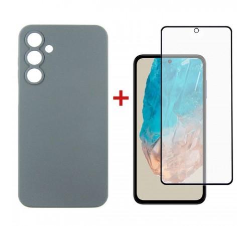 Чохол до мобільного телефона Dengos Samsung Galaxy M35 5G Carbon + glass Grey (DG-KM-101) Чохол до мобільного телефона Dengos Samsung Galaxy M35 5G Carbon + glass Grey (DG-KM-101)