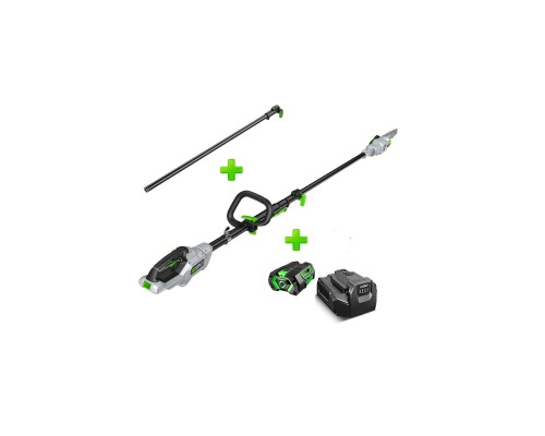 Цепная пила EGO высоторез PS1003E KIT, 56В, шина-25см, карбон, 4Ah (F840033003)