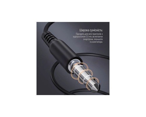 Навушники ColorWay 3.5 mm Wired Earphone UrbanBeat Black (CW-WD03BK)
