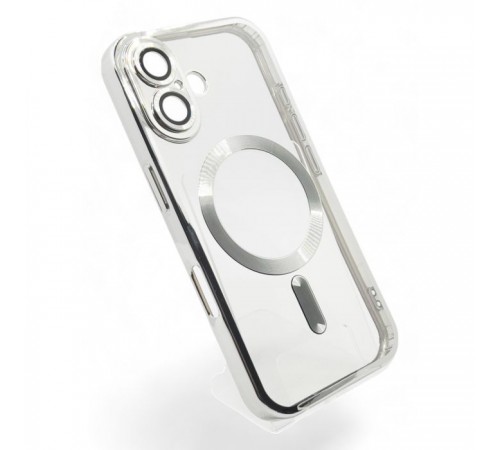 Чохол до мобільного телефона BeCover TPU Chrome Case (MagSafe) для Apple iPhone 16 Plus Silver (712078) Чохол до мобільного телефона BeCover TPU Chrome Case (MagSafe) для Apple iPhone 16 Plus Silver (712078)
