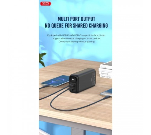 Батарея универсальная XO 30000mAh, PD/20W, QC/22.5W, black (PR200_Black) Батарея универсальная XO 30000mAh, PD/20W, QC/22.5W, black (PR200_Black)