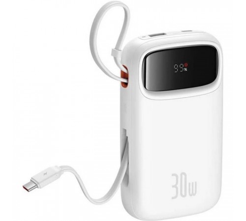 Батарея универсальная Baseus QPow2 20000mAh 30W, с 2*Type-C Cable, White (P10055009213-00) Батарея универсальная Baseus QPow2 20000mAh 30W, с 2*Type-C Cable, White (P10055009213-00)