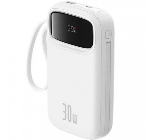 Батарея универсальная Baseus QPow2 20000mAh 30W, с 2*Type-C Cable, White (P10055009213-00) Батарея универсальная Baseus QPow2 20000mAh 30W, с 2*Type-C Cable, White (P10055009213-00)