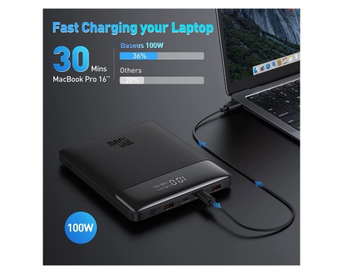 Батарея універсальна Baseus Blade Digital Display 20000mAh PD/100W, Black (PPDGL-01, PPBLD100-S) (PPBL000201) Батарея універсальна Baseus Blade Digital Display 20000mAh PD/100W, Black (PPDGL-01, PPBLD100-S) (PPBL000201)
