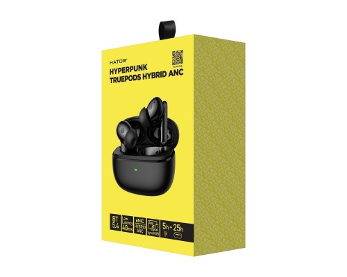 Наушники Hator Truepods Hybrid ANC Black (HTA431) Наушники Hator Truepods Hybrid ANC Black (HTA431)
