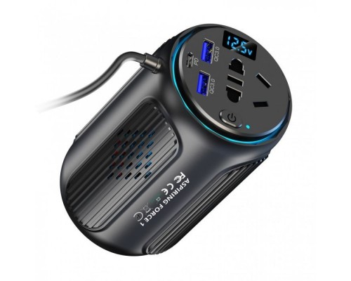Автомобільний інвертор 12V/220V Force1 150W, PD20W Aspiring (FC.150) Автомобільний інвертор 12V/220V Force1 150W, PD20W Aspiring (FC.150)