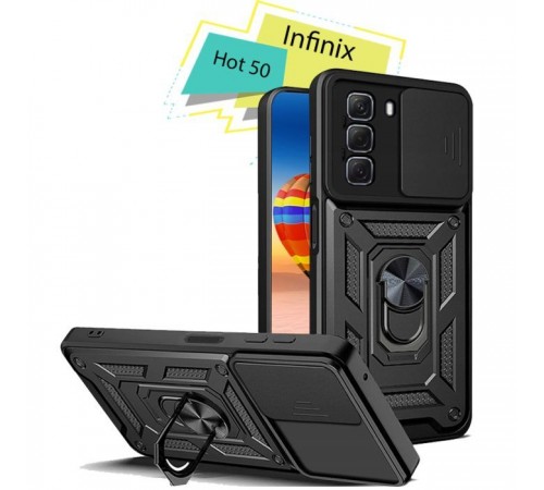 Чохол до мобільного телефона BeCover Military Infinix Hot 50 (X6720) Black (713046) Чохол до мобільного телефона BeCover Military Infinix Hot 50 (X6720) Black (713046)