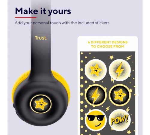 Навушники Trust Nouna Kids Wireless Black (25405) Навушники Trust Nouna Kids Wireless Black (25405)