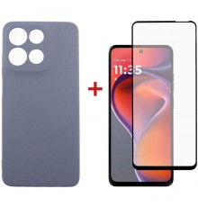 Чохол до мобільного телефона Dengos Motorola G15/G15 Power Carbon + glass (Grey) (DG-KM-147)