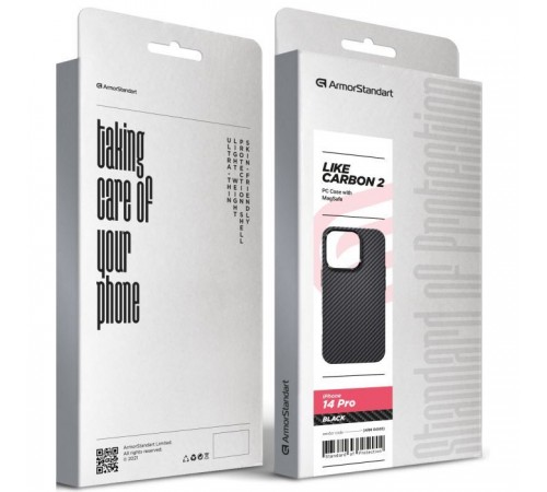 Чохол до мобільного телефона Armorstandart LikeCarbon2 MagCase для Apple iPhone 14 Pro Black (ARM84500)