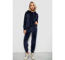 Спортивный костюм женский велюровый, цвет синий, 241R1530-5