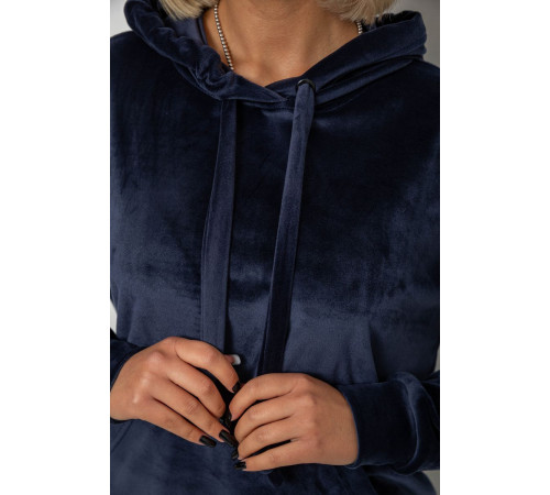 Спортивний костюм жіночий велюровий, колір синій, 241R1530-5
