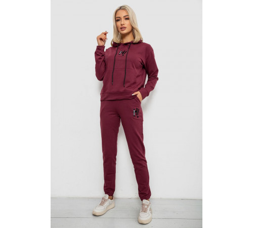 Спортивный костюм женский двухнитка, цвет сливовый, 214R1419-003