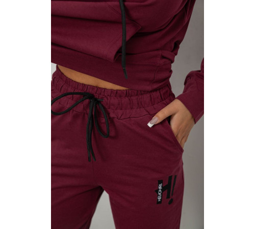Спортивный костюм женский двухнитка, цвет сливовый, 214R1419-003