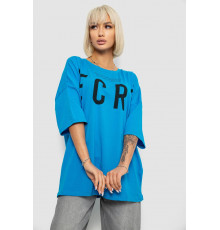 Футболка женская с принтом, цвет голубой, 244R3008-1