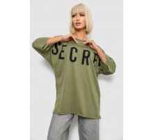 Футболка женская с принтом, цвет хаки, 244R3008-1