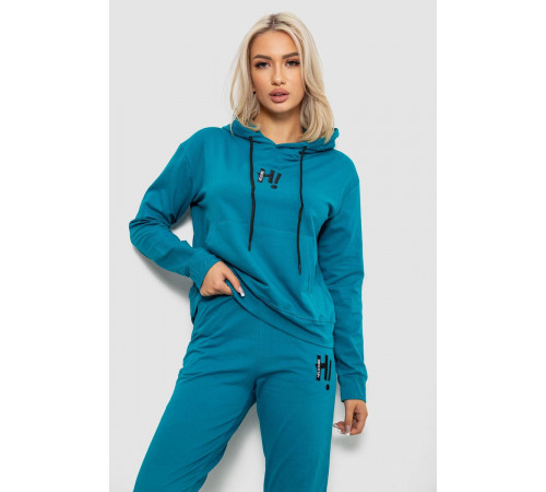 Спортивный костюм женский двухнитка, цвет бирюзовый, 214R1419-003