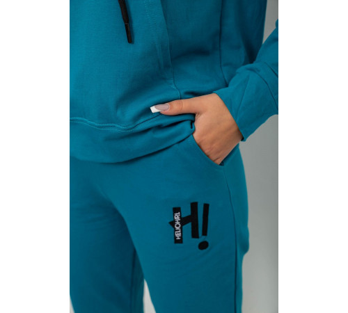 Спортивный костюм женский двухнитка, цвет бирюзовый, 214R1419-003