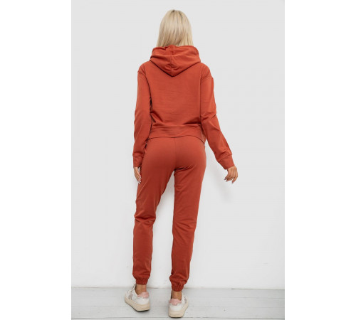 Спортивний костюм жіночий двонитка, колір теракотовий, 214R1419-001