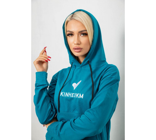 Спортивний костюм жіночий двонитка, колір бірюзовий, 214R1419-007