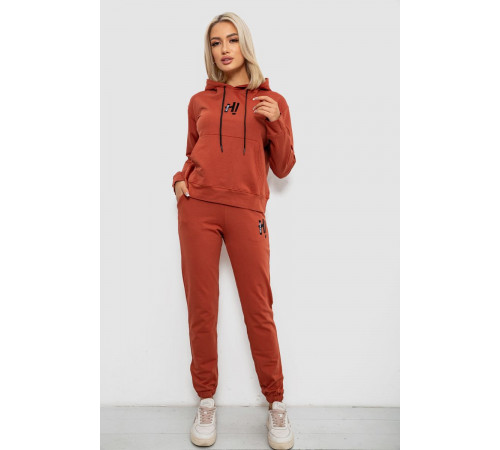 Спортивный костюм женский двухнитка, цвет терракотовый, 214R1419-003