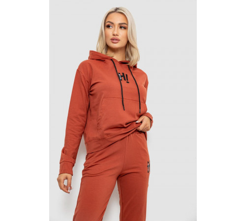 Спортивный костюм женский двухнитка, цвет терракотовый, 214R1419-003