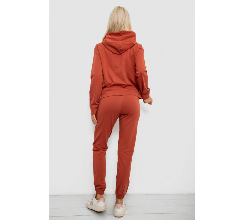 Спортивный костюм женский двухнитка, цвет терракотовый, 214R1419-003