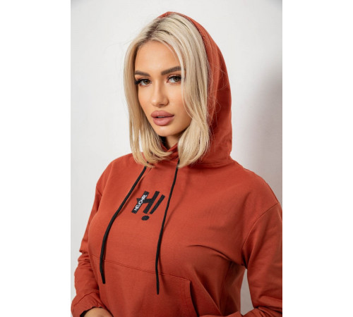 Спортивный костюм женский двухнитка, цвет терракотовый, 214R1419-003