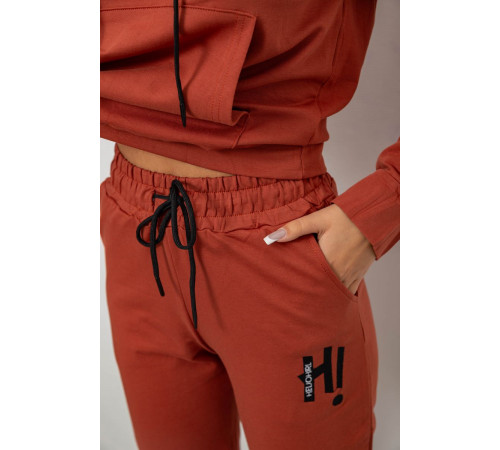 Спортивный костюм женский двухнитка, цвет терракотовый, 214R1419-003